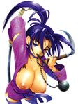  breasts history&#039;s_strongest_disciple_kenichi kousaka_shigure long_hair nipples shigure_kousaka shijou_saikyou_no_deshi_ken'ichi shijou_saikyou_no_deshi_kenichi sword thighhighs weapon 