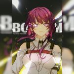  +_+ 1girl artist_name bare_shoulders collared_shirt commentary english_commentary hair_between_eyes harness honkai:_star_rail honkai_(series) kafka_(honkai:_star_rail) long_hair purple_eyes purple_hair shirt symbol-shaped_pupils twitter_username white_shirt xrchuan_(annaxrc) 