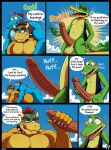 all_fours alligator alligatorid anal anal_penetration anthro balls beach big_balls big_penis bottomless bowser clothed clothing comic crocodile crocodilian dialogue diddy_kong_racing digital_media_(artwork) donkey_kong_(series) elfein english_text erection eyes_closed from_behind_position genital_growth genitals group growth hair hand_on_penis handjob headgear headgear_only headwear headwear_only heart_pupils heart_symbol hi_res horn huge_penis humanoid_genitalia humanoid_penis jacket jacket_only kerchief koopa kremling krunch_the_kremling kruncha licking licking_lips licking_own_lips looking_at_genitalia looking_at_penis male male/male male_penetrated male_penetrating male_penetrating_male mammal mario_bros masturbation mostly_nude muscular muscular_anthro muscular_male nintendo nude open_clothing open_jacket open_mouth open_topwear outdoor_nudity outside outside_sex penetration penile penile_masturbation penis penis_growth reptile saggy_balls scalie seaside self_lick sex sex_on_the_beach speech_bubble standing tail text thought_bubble tongue tongue_out topwear topwear_only trio water