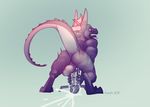  anthro balls cum cum_on_ground cumshot ejaculation erection kobold korichi male masturbation muscular orgasm penetrable_sex_toy sex_toy solo 