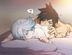  ) 2boys anal ass bed blush heart licking lying male_focus mikleo_(tales multiple_boys nude pillow rimming sorey_(tales) steam sweat tagme tales_of_(series) tales_of_zestiria yaoi zehel_az 
