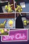  alternate_color cleft_tail close-up comic eyes_closed fan_character female mammal milachu milachu92 night nintendo outside pikachu pink_eyes pok&eacute;mon rodent sighing sign solo street street_lamp strip_club thought_bubble video_games 