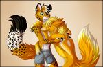  anthro canine feline fluffy friends hug invalid_color invalid_tag leopard male mammal silvergrin spots wolf 