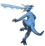  brown_eyes claws commentary creature deviantart_username from_behind full_body gen_1_pokemon golduck jumping no_humans pokemon pokemon_(creature) profile signature solo tongue transparent_background twarda8 water 