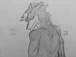  2017 fur hair harpseal looking_at_viewer looking_back multicolored_fur muscular muscular_arms muscular_back platinum_sanders(harpseal) platt_sans pointy_ears sergal shoulder_blades smile stare two_tone_fur 