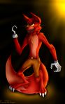  2017 canine eye_patch eyewear five_nights_at_freddy&#039;s fox foxy_(fnaf) gold_(metal) gold_tooth hook karolathedragon mammal solo video_games 
