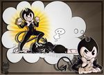 2017 alice_angel amanddica bendy bendy_and_the_ink_machine black_body bow_tie breasts clothing demon female gloves male 