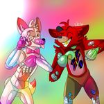  animatronic canine eyes_closed fennessfennec five_nights_at_freddy&#039;s fox foxy_(fnaf) funtime_foxy_(fnafsl) gold_(metal) gold_tooth hook machine mammal robot sister_location video_games 