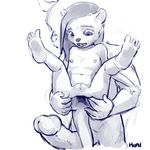 2017 age_difference anus cub digital_media_(artwork) duo erection female flat_chested gaping gaping_anus kuni male monochrome nipples nude open_mouth otterfox penis pussy pyravia_(pyravia) simple_background size_difference spread_anus spread_legs spreading young 