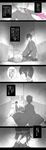  blood blood_stain bloody_clothes cape comic danganronpa formal greyscale hat highres japanese_clothes knife monochrome new_danganronpa_v3 ouma_kokichi road saihara_shuuichi sketch street suit toruglose translation_request 