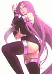  bad_anatomy bare_shoulders facial_mark fate/grand_order fate/hollow_ataraxia fate/stay_night fate_(series) forehead_mark full_body highres image_sample kujuu_shikuro long_hair purple_eyes purple_hair rider solo thighhighs twitter_sample type-moon very_long_hair 