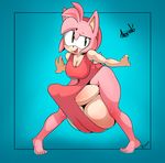  2017 amy_rose anthro argento balls barefoot big_balls big_penis border breasts bulge butt cleavage clothed clothing colored crossgender dickgirl edit erection erection_under_clothes feet fur hedgehog hi_res huge_balls humanoid_penis hyper hyper_balls intersex lips mammal penis simple_background smile solo sonic_(series) standing swimsuit thick_thighs wide_hips 