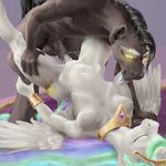  anthro august_(artist) breasts cutie_mark discord_(mlp) equine feathered_wings feathers female friendship_is_magic hair horn horse male mammal multicolored_hair my_little_pony penetration pony princess_celestia_(mlp) vaginal vaginal_penetration winged_unicorn wings 