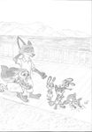  anthro baby canine clothed clothing cub disney family female fictional_characters fox group i_ship_it_real_hard invalid_tag judy_hopps lagomorph mammal nick_wilde rabbit simple_background sketch smile standing young zootopia 