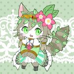  artist_request brown_hair cat cat_busters furry green_eyes long_hair open_mouth 