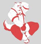 2017 abs biceps big_muscles canine clothing digital_media_(artwork) male mammal muscular muscular_male pecs rollingstoneeeeee wolf 