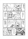  :d blush blush_stickers bow braid breasts cleavage comic drill_hair garie_tuman greyscale hair_bow hair_over_one_eye hair_tousle hairband heart kouji_(kari) large_breasts laser_beam leiur_darahim long_hair micha_jawkan monochrome multiple_girls open_mouth phara_suyuf profile senki_zesshou_symphogear sharp_teeth short_hair single_braid skirt_hold smile sparkle sweatdrop teeth twin_drills very_long_hair waving_arms 