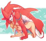  all_fours doggystyle fish from_behind_position hylians link male male/male marine nintendo sex shark sidon_(zelda) size_difference the_legend_of_zelda video_games zora 