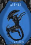  4_fingers alien alien_(franchise) ambiguous_gender barefoot black_body black_claws blue_background claws english_text hellraptor humanoid long_tail not_furry nude saliva sharp_teeth simple_background solo teeth text xenomorph 