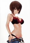  bra cleavage girls_und_panzer maho nishizumi_maho pantsu undressing 