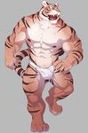  2017 abs biceps big_muscles bulge clothing feline male mammal muscular muscular_male nipples rollingstoneeeeee tiger underwear 