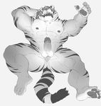  2017 abs biceps big_muscles feline male mammal muscular muscular_male nipples penis rollingstoneeeeee tiger 