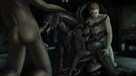  alien alien_(franchise) anal anal_penetration balls cum erection fellatio group group_sex hair human interspecies male male/male mammal netherwulf not_furry nude open_mouth oral penetration penis sex xenomorph 