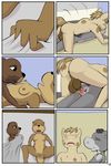  anthro comic dialogue donkey equine female flat_chested hi_res horse jennifer_(study_partners) lisa_(study_partners) male male/female mammal mustelid otter sarah_(study_partners) simple_background study_partners te teenager text woody_(study_partners) young 