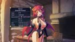  breasts chair character_profile demon demon_girl desk horns kyonyuu_fantasy large_breasts monster monster_girl red_hair revealing_clothes shamsiel sideboob succubus tail wings 