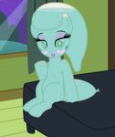  2017 badumsquish bed blush condom condom_pony eyeliner fan_character full_of_water inflatable invalid_tag lipstick looking_at_viewer makeup open_mouth ponification sitting smile solo water 