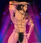  barazoku big_penis bulge father final_fantasy_xv gladiolus_amicitia greeneyedwolfking hairy invalid_tag low_res not_furry parent penis 