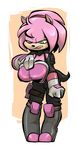  amy_rose bigdad breasts clothing female fur gloves green_eyes hedgehog mammal oversized_clothing simple_background solo sonic_(series) 