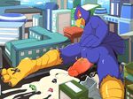  avian bird canine car city clothed clothing cum destruction erection falco_lombardi feet flooding fox fox_mccloud lying macro male mammal manmosu_marimo nintendo on_front star_fox vehicle video_games wolf wolf_o&#039;donnell 