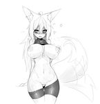  &lt;3 &lt;3_eyes 2016 animal_humanoid areola athletic big_breasts big_tail blush breasts canine clothed clothing clothing_lift dog_tags exposed female fox fox_humanoid greyscale hair huge_breasts humanoid inner_ear_fluff long_hair looking_pleasured mammal monochrome navel nipple_pinch nipples open_mouth pants_down partially_clothed pinch pussy pussy_juice shaking shirt shirt_lift simple_background sketch solo standing sub-res tight_clothing torogao trembling white_background wide_hips 