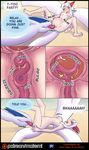  abdominal_bulge breasts comic cunnilingus dialogue duo english_text female feral humanoid internal larger_male legendary_pok&eacute;mon lugia male male/female matemi nintendo nipples nude oral pok&eacute;mon pussy sex size_difference spread_legs spreading text tongue tongue_out vaginal video_games 