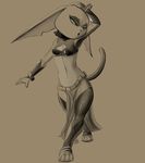  adventurequest artix_entertainment breasts collar dancing female invalid_tag moblin sabrotiger small_breasts 