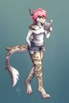  anthro barefoot book breasts clothed clothing digitigrade ear_piercing eyewear female fin fish glasses hair marine piercing pink_hair reading red_eyes shark smile solo wide_hips wolfirry 