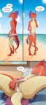  3_toes 4_fingers absurd_res anally_anchored_clothing animal_humanoid anthro anus beach bed bed_covers bed_sheet bedding bedroom bikini bikini_bottom bikini_pull bikini_skirt blue_bed_sheet blue_bedding blue_eyes blue_sclera blue_sheets blue_sky blush blushing_at_viewer bottomwear brown_wall butt buttplug buttplug_bikini buttplug_clothing buttplug_insertion buttplug_swimwear cel_shading claws clenched_teeth clitoral_hood clitoris close-up clothed clothing clothing_pull cloud comic comic_panel curling_tail dialogue dialogue_box dialogue_speech_bubble digitigrade dressing eyes_closed featureless_chest feet female female_focus finger_claws fingers flat_chested footprint forked_tongue frill_(anatomy) frill_(disambiguation) frilly frilly_bikini frilly_bottomwear frilly_clothing frilly_panties frilly_skirt frilly_swimwear frilly_underwear furniture genital_close-up genitals glistening glistening_body glistening_scales glossy_eyed grey_pillow half_naked half_naked_female hand_behind_back hand_behind_neck hand_on_neck happy head_crest head_frill head_on_pillow hi_res humanoid humanoid_genitalia humanoid_vulva implied_interspecies inner_labia inserting kobold labia lens_flare light light_beam lips lizard lizard_humanoid lizard_tail looking_at_viewer looking_back looking_down lube lube_in_ass lube_on_sex_toy lying lying_on_bed miniskirt multi_torso multicolored_body multicolored_scales multicolored_skin multicolored_tail nervous nervous_smile nexor nude nude_female object_in_ass object_insertion on_back on_bed orange_body orange_scales orange_skin original_character outside panties partially_clothed penetration pillow pink_bikini pink_bikini_bottom pink_clothing pink_frill pink_frills pink_panties pink_swimwear pink_underwear pink_vulva plug_(sex_toy) plug_insertion plump_labia plump_vulva pupils purple_frill pussy_close-up putting_on_clothes red_body red_scales red_skin reptile reptile_humanoid reptile_tail reptilian_eyes sand scales scalie scalie_humanoid sea sea_foam seaside sex_toy sex_toy_insertion shaded sharp_teeth shocked skirt sky slim slit_pupils small_waist smile smiling_at_viewer solo speech_box speech_bubble spread_anus spread_butt spread_legs spread_thighs spread_vulva spreading surprised swimwear swimwear_pull tail tail_around_leg tail_frill tall tall_female tan_body tan_scales teal_eyes teeth teeth_showing text text_box thick_lips thick_thighs thighs three_panels toe_claws toes tongue tongue_out translucent translucent_frill turning_around turning_back turning_head two-piece_swimsuit uncomfortable underwear ventral_scales vulva walking water watermark wave white_pillow wide_eyed window yellow_body yellow_scales 