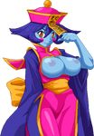  blue_skin breasts capcom darkstalkers hsien-ko lei-lei lei_lei lowres nipples vampire_(game) warner 