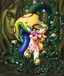  1girl ayvuir_blue breasts mario_(series) monster piranha_plant princess_peach super_mario_bros. tongue torn_clothes vore 