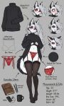  adult airplane_ears alternative_fashion annoyed anthro black_body black_fur blush bodily_fluids bra canid canid_demon canine canis clothed clothing clothing_lift container cup demon electronics ella1artist embarrassed emo english_text female fur garter_belt garter_straps grey_hair hair hellaverse hellhound helluva_boss hi_res inner_ear_fluff legwear lingerie lingerie_panties long_hair looking_at_viewer loona_(helluva_boss) mammal model_sheet mug multicolored_body multicolored_fur multiple_expressions mythological_canine mythological_creature mythology navel panties pencil_(object) portable_music_player red_eyes sketchbook smile smug_face solo spiked_tail spikes spikes_(anatomy) stockings sweat sweatdrop sweater tail text thigh_highs topwear tuft underwear white_body white_fur 