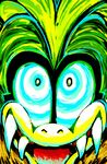  2017 green_eyes green_hair hair iggy_koopa koopa koopaling male mario_bros minus8 nintendo open_mouth scalie solo teeth tongue video_games 