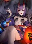  :d artist_name bad_id bad_pixiv_id bangs breasts cup enosan eyebrows_visible_through_hair fang fate/grand_order fate_(series) hand_up highres holding holding_cup horns japanese_clothes kimono lantern looking_at_viewer obi oni oni_horns open_mouth paper_lantern purple_eyes purple_hair purple_kimono revealing_clothes sakazuki sash short_hair shuten_douji_(fate/grand_order) signature sitting small_breasts smile solo thick_eyebrows thighs wooden_floor 