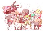  anthro blush braixen breasts butt diives female gaghiel gothorita group humanoid kirlia lurantis mawile meowstic mismagius nintendo pok&eacute;mon small_breasts tongue tongue_out video_games 