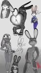  2016 anthro anus bra breasts butt claws clothed clothing dialogue dipstick_ears disney drockdraw english_text eyes_closed female fingering fingering_self hand_on_hip judy_hopps kneeling lagomorph looking_at_viewer looking_back mammal masturbation multiple_poses nipples nude panties panty_pull police police_uniform pose presenting presenting_hindquarters purple_eyes pussy rabbit raised_shirt rear_view small_breasts text toe_claws underwear uniform vaginal vaginal_fingering zootopia 