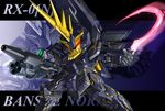  beam_saber character_name energy_gun gundam gundam_unicorn horn mecha memento_vivi no_humans red_eyes unicorn_gundam_banshee zoom_layer 