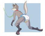  canine collar diaper dog foxehhyz leash male mammal simple_background solo urine watersports wet_diaper 