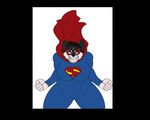  amelia_s_cooper angry anthro big_breasts blue_outfit breasts canine cape clara_kent clenched_teeth clothing dog female flaming_eyes haircurl husky insignia invalid_tag kryptonian mammal mr.pink red_cape red_eyes siberian_husky simple_background solo superhero superhusky superman teeth white_background 