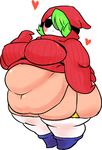  big_breasts blush breasts female overweight shygirl solo thick_thighs unknown_artist 