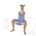  anthro august_(artist) bojack_horseman breasts cervine clothed clothing deer dress female jewelry mammal necklace penny_carson solo 
